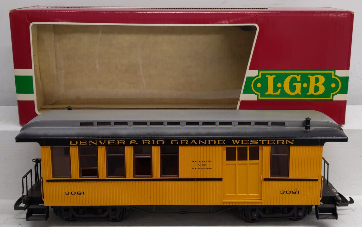 LGB 3081 G Scale Denver & Rio Grande Western Combine Passenger Car VG/Box