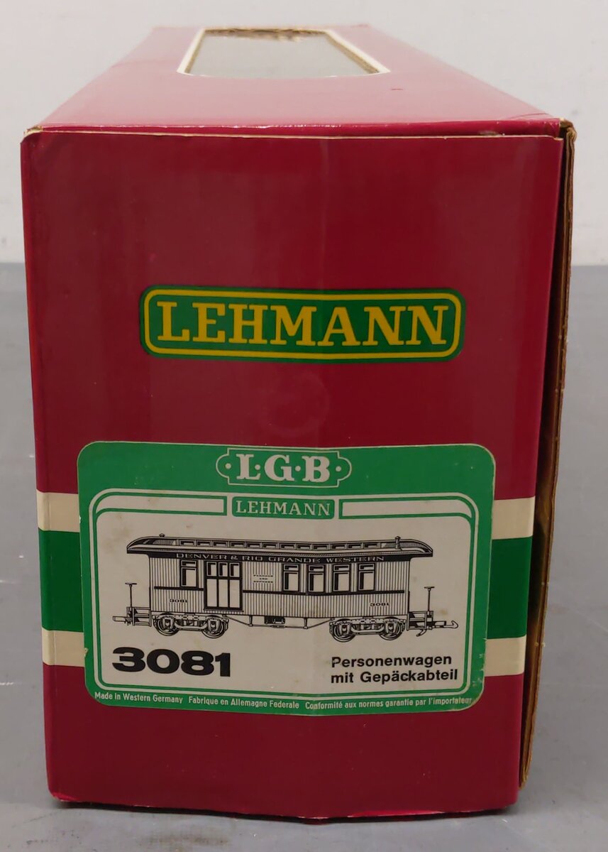 LGB 3081 G Scale Denver & Rio Grande Western Combine Passenger Car VG/Box