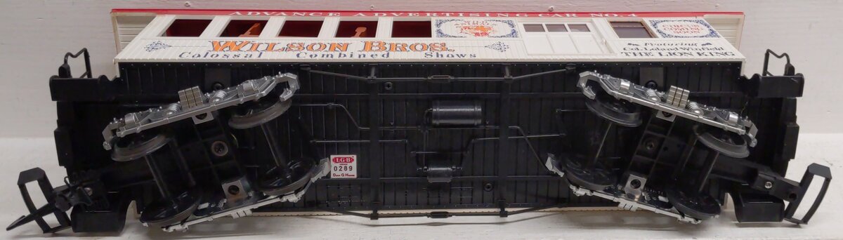 LGB 3181-DG G Scale Wilson Brothers Advanced Advertising Car #4 - Plastic Wheels EX/Box
