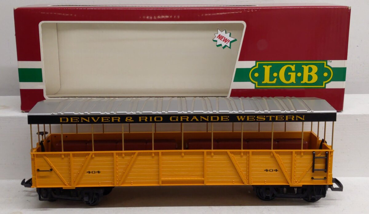 LGB 30260 G Scale Denver & Rio Grande Western Covered Passenger Car #404 EX/Box