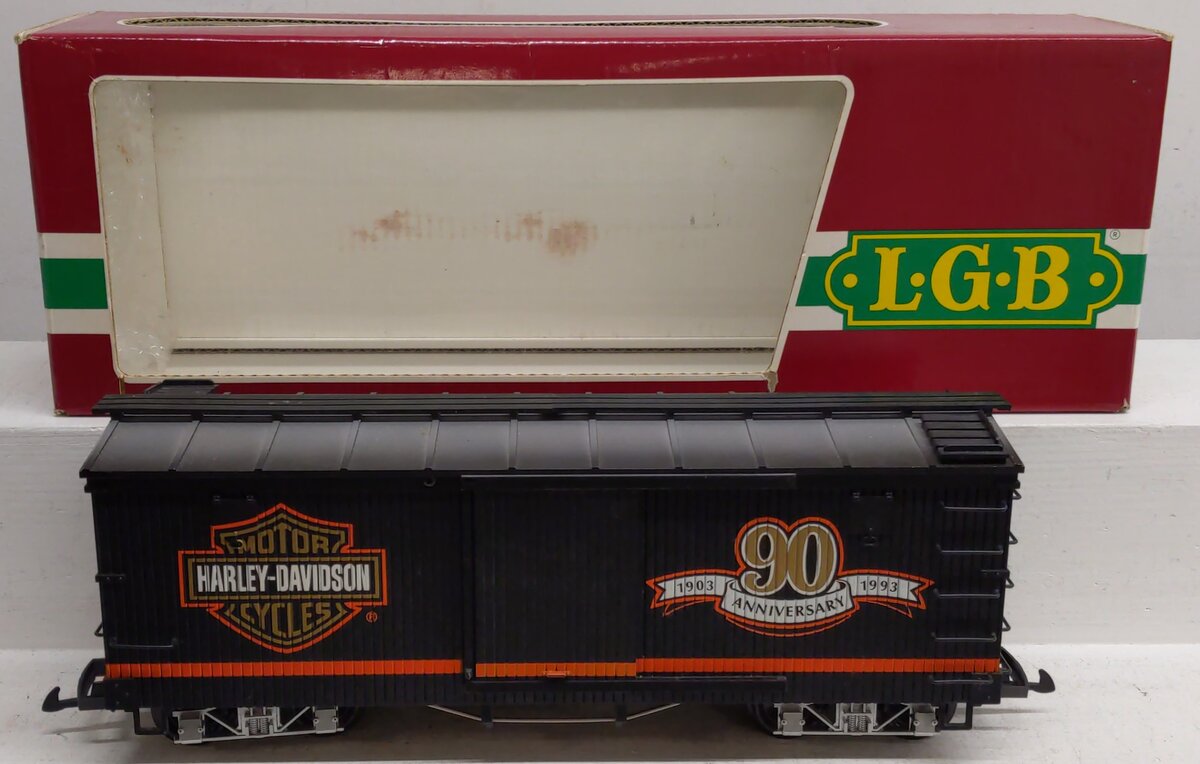 LGB 4067-HD G Scale Harley Davidson Ltd. Edition Boxcar EX/Box