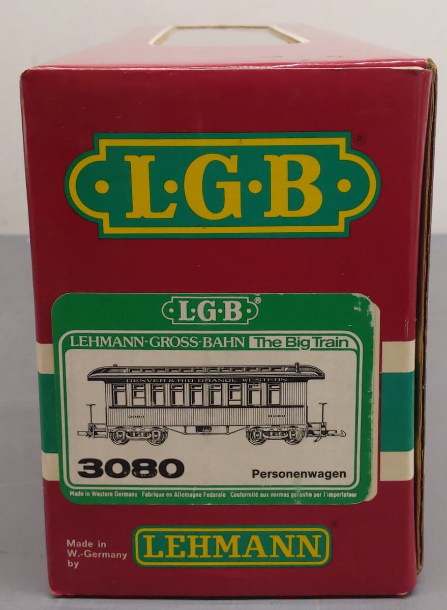 LGB 3080 G Scale Denver & Rio Grande Western Passenger Car EX/Box