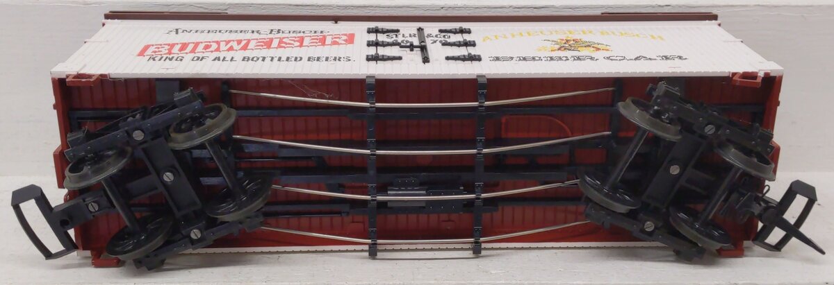 LGB 4070 G Scale Budweiser Woodside Reefer Car #4070 VG/Box