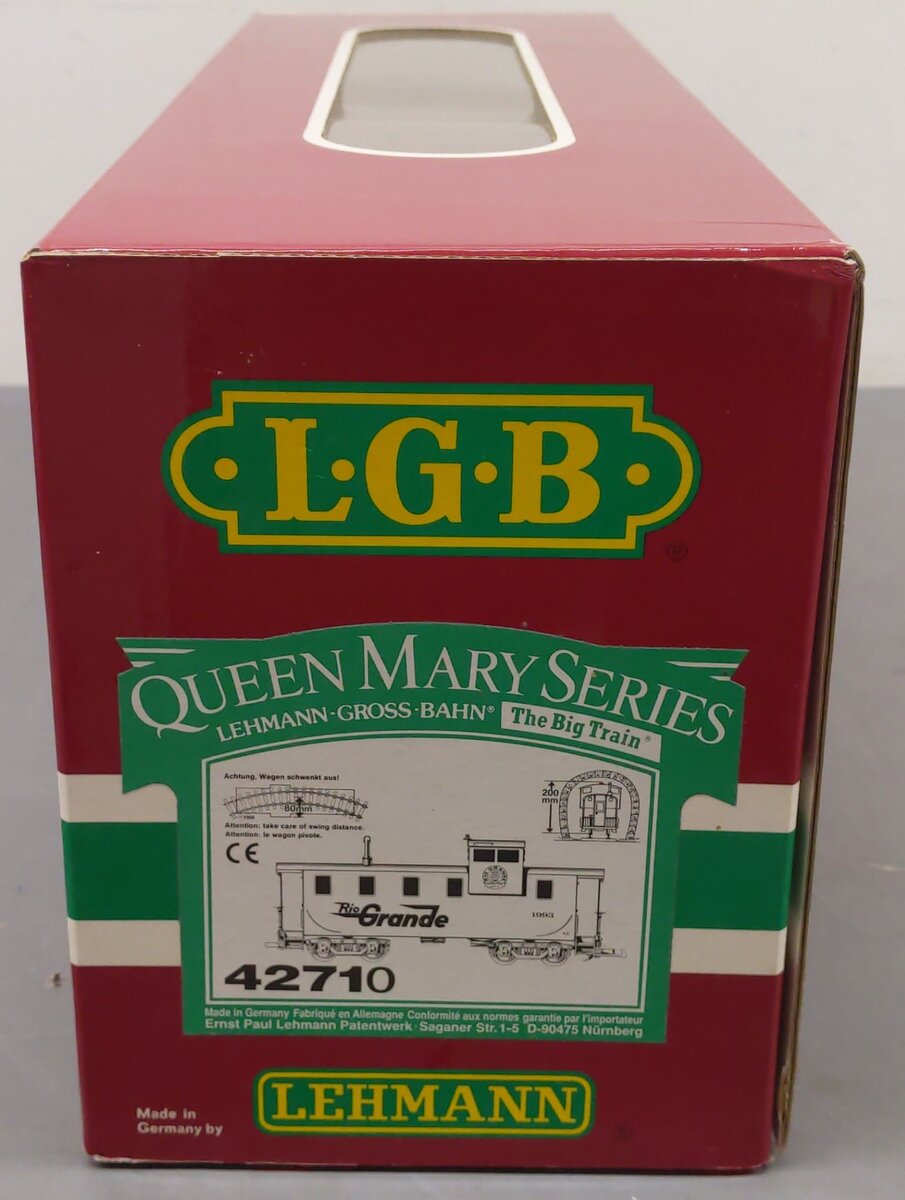 LGB 42710 G Scale Rio Grande Caboose #1993 (Metal Wheels) - Weathered/Box