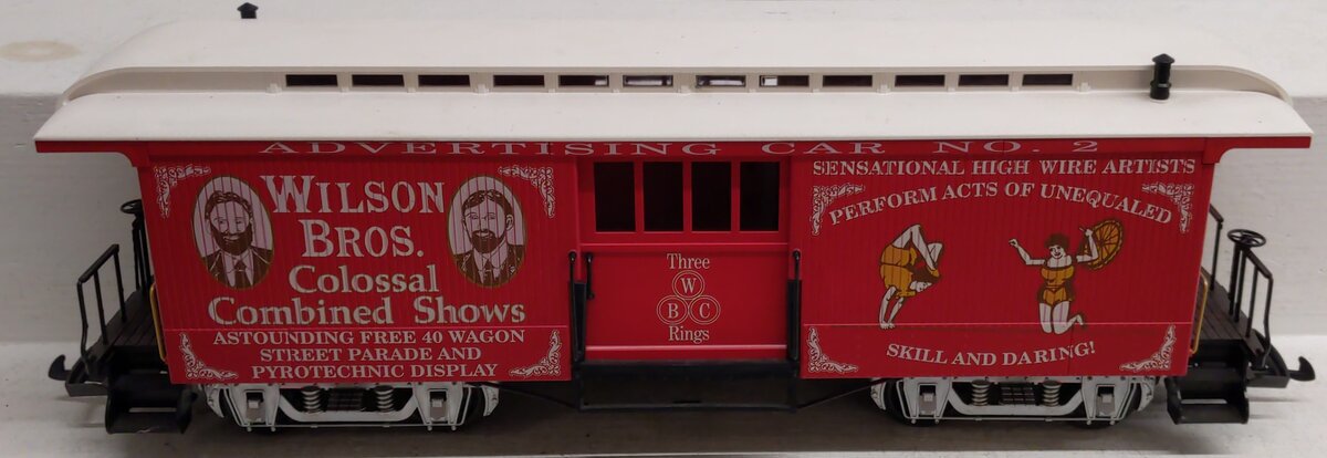 LGB 3084-DG G Scale Wilson Bros. Circus Passenger Car EX