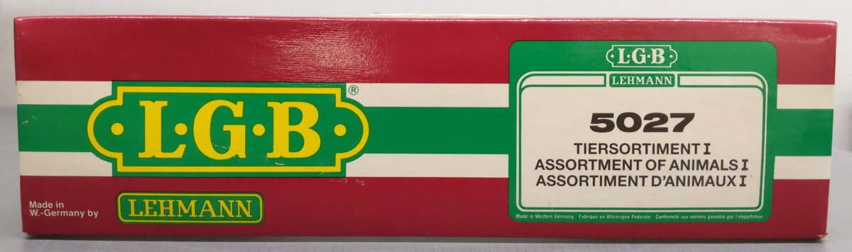 LGB 5027 G Scale Animal Figures And Trainer (Set of 7) EX/Box