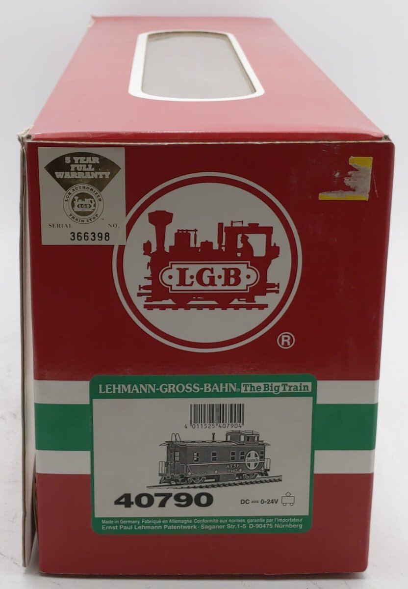 LGB 40790 G Scale Santa Fe Caboose #2207 (Metal Wheels) EX/Box