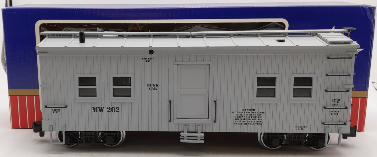USA Trains 1830 G Scale Maintenance of Way Bunk Car (Metal Wheels) EX/Box
