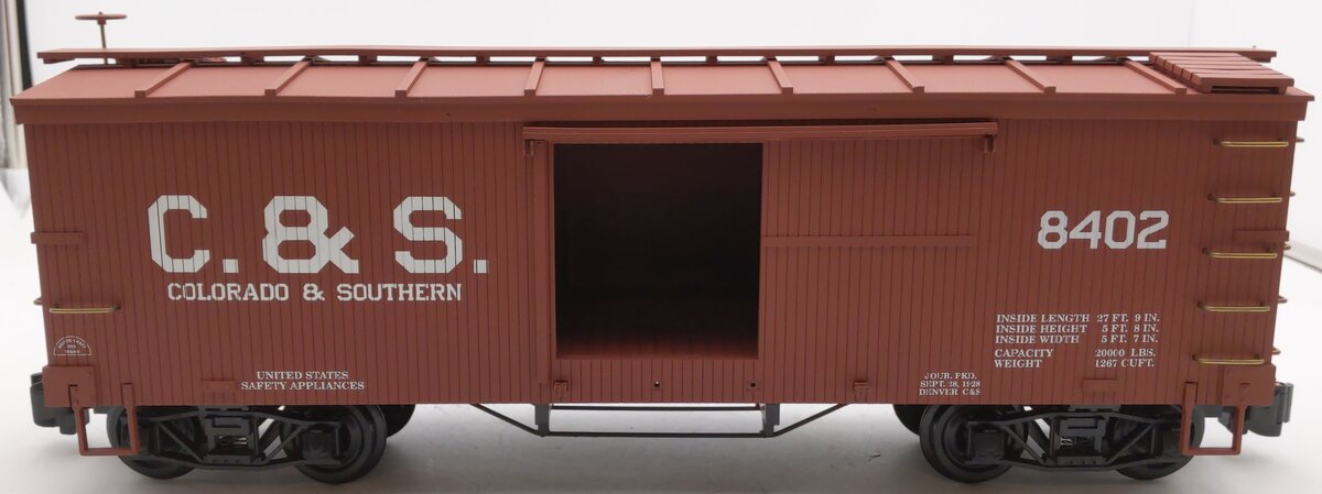 Aristo-Craft 86002 G Scale Colorado & Southern Box Car #8402 EX/Box