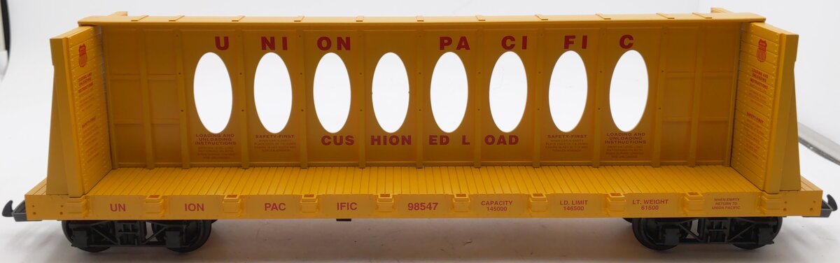 USA Trains R17405 G UP Center I-Beam Flat Cars (Yellow) w/Custom Load EX/Box