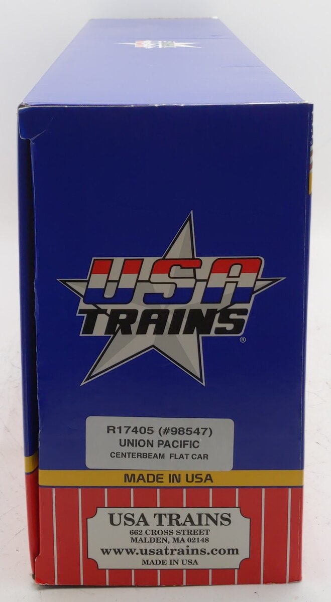 USA Trains R17405 G UP Center I-Beam Flat Cars (Yellow) w/Custom Load EX/Box