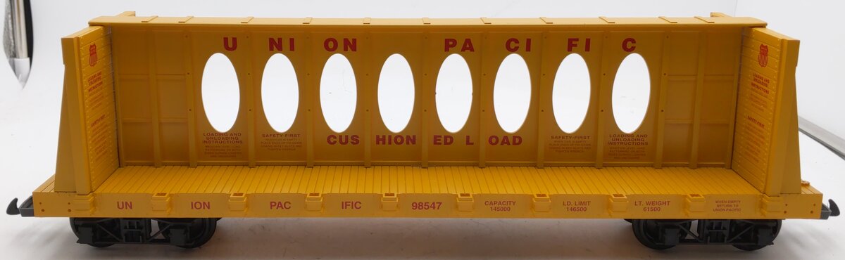 USA Trains R17405 G UP Center I-Beam Flat Cars (Yellow) w/Custom Load EX/Box