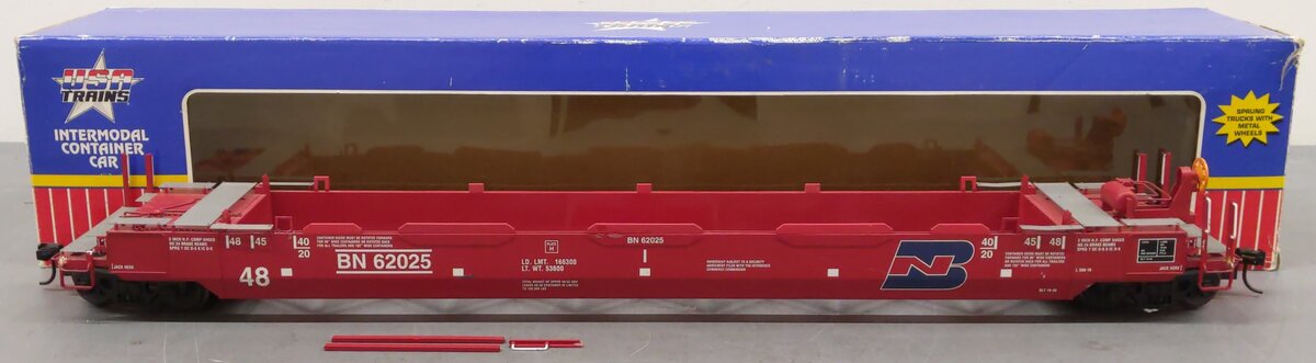 USA Trains R17105 G Scale BN Intermodal Container Car w/o Load (Metal Wheels) VG/Box