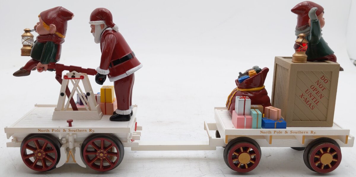 Bachmann 96241 G #2 Christmas Handcar w/Santa & Elf - Metal Wheels EX/Box