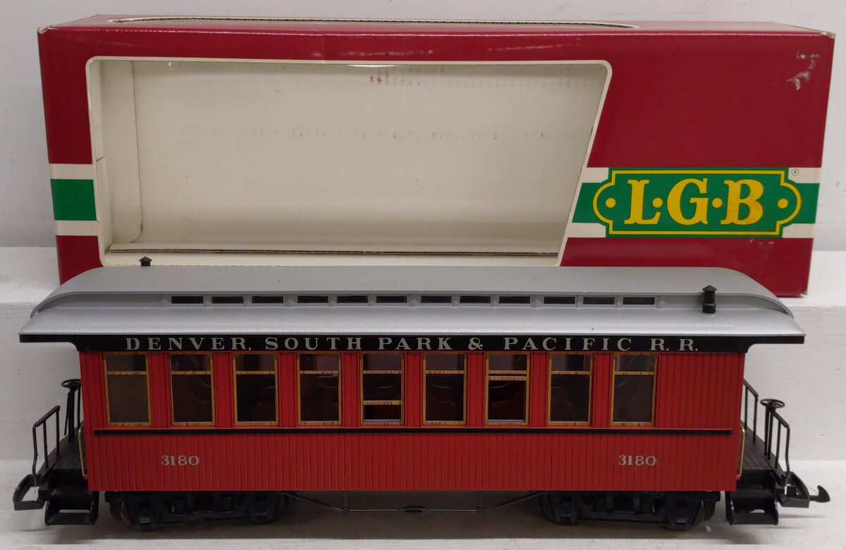 LGB 3180 G Denver South Park & Pacific Passenger Car #3180 (Metal Wheels) EX/Box