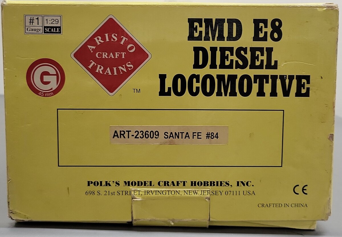 Aristo-Craft 23609 Santa Fe EMD E-8 Diesel Locomotive #84 EX/Box