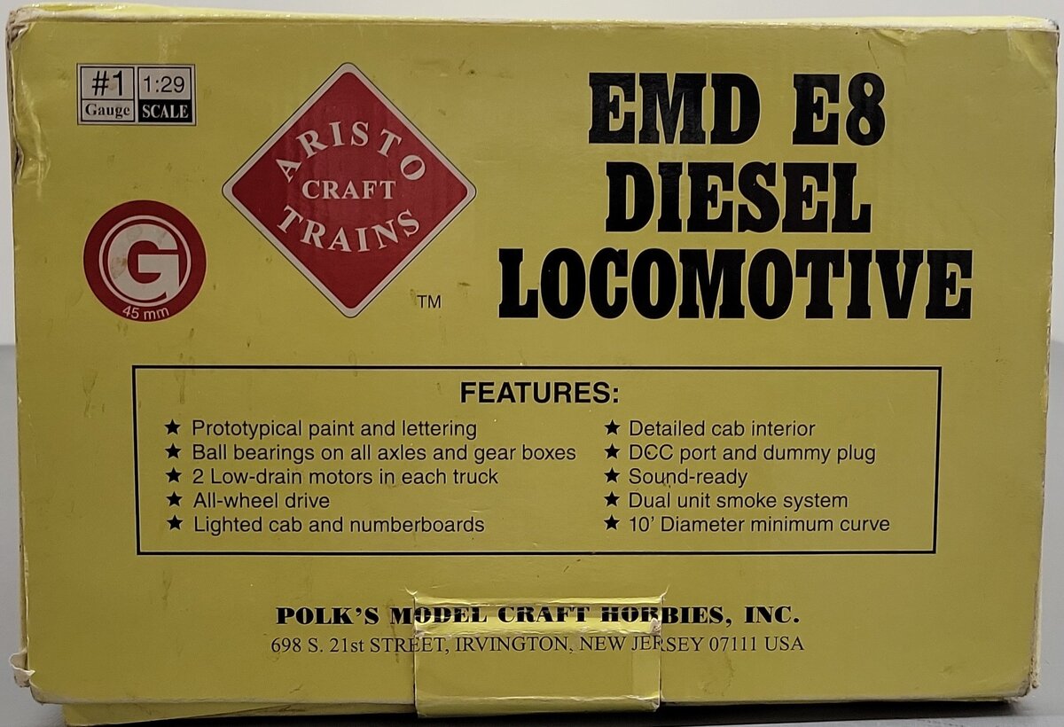 Aristo-Craft 23609 Santa Fe EMD E-8 Diesel Locomotive #84 EX/Box