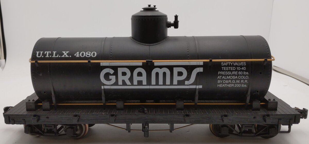 LGB 4080-Y02 Gramps Single Dome Tank Car - Metal Wheels VG/Box