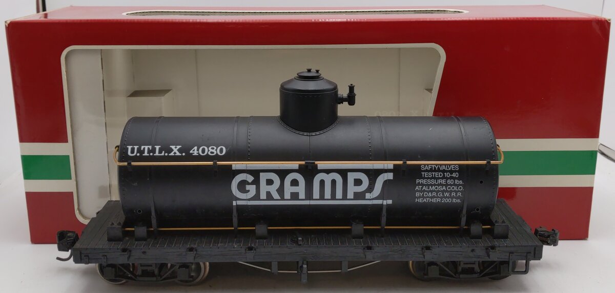 LGB 4080-Y02 Gramps Single Dome Tank Car - Metal Wheels VG/Box