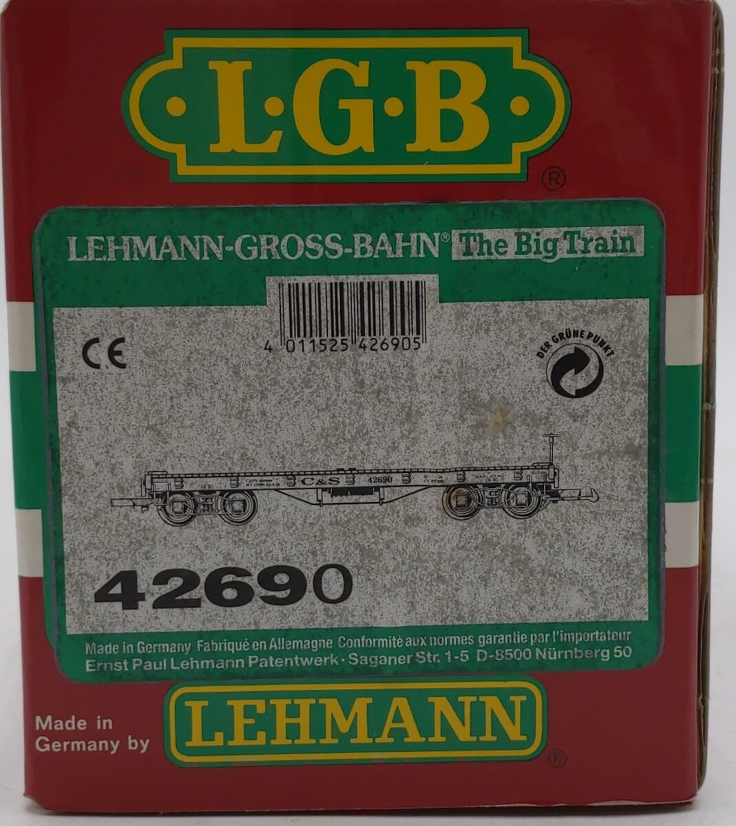 LGB 42690 Colorado and Southern Flatcar (Metal Wheels) VG/Box