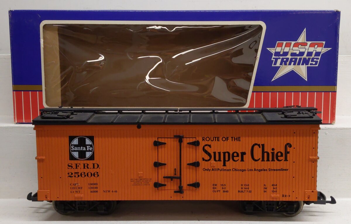 USA Trains 25606 G Santa Fe Refrigerator Despatch Woodsided Reefer Car #25606 EX/Box