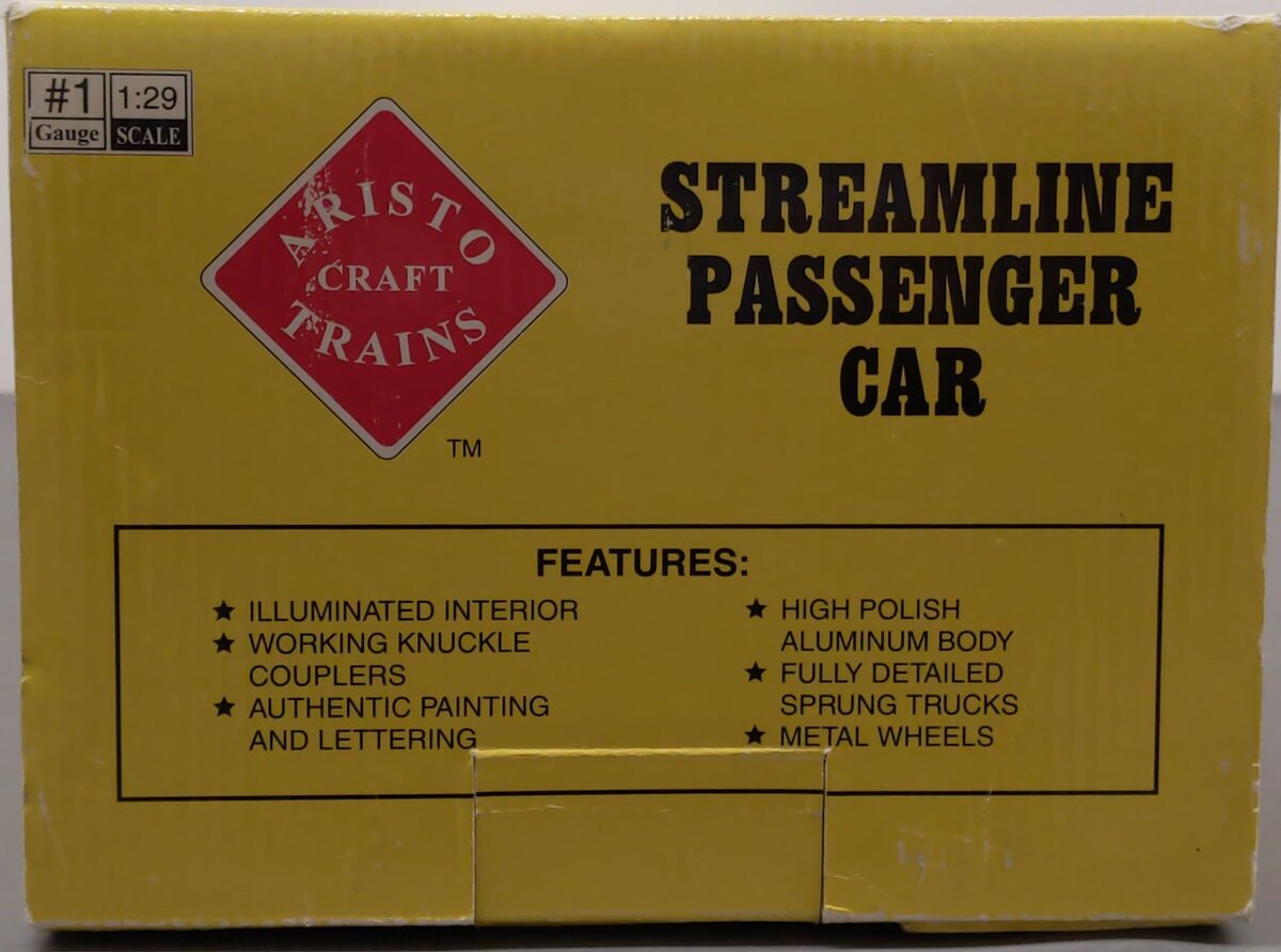 Aristo-Craft 32505 G ATSF "Fred Harvey" Streamlined Diner Car - Metal Wheels EX/Box