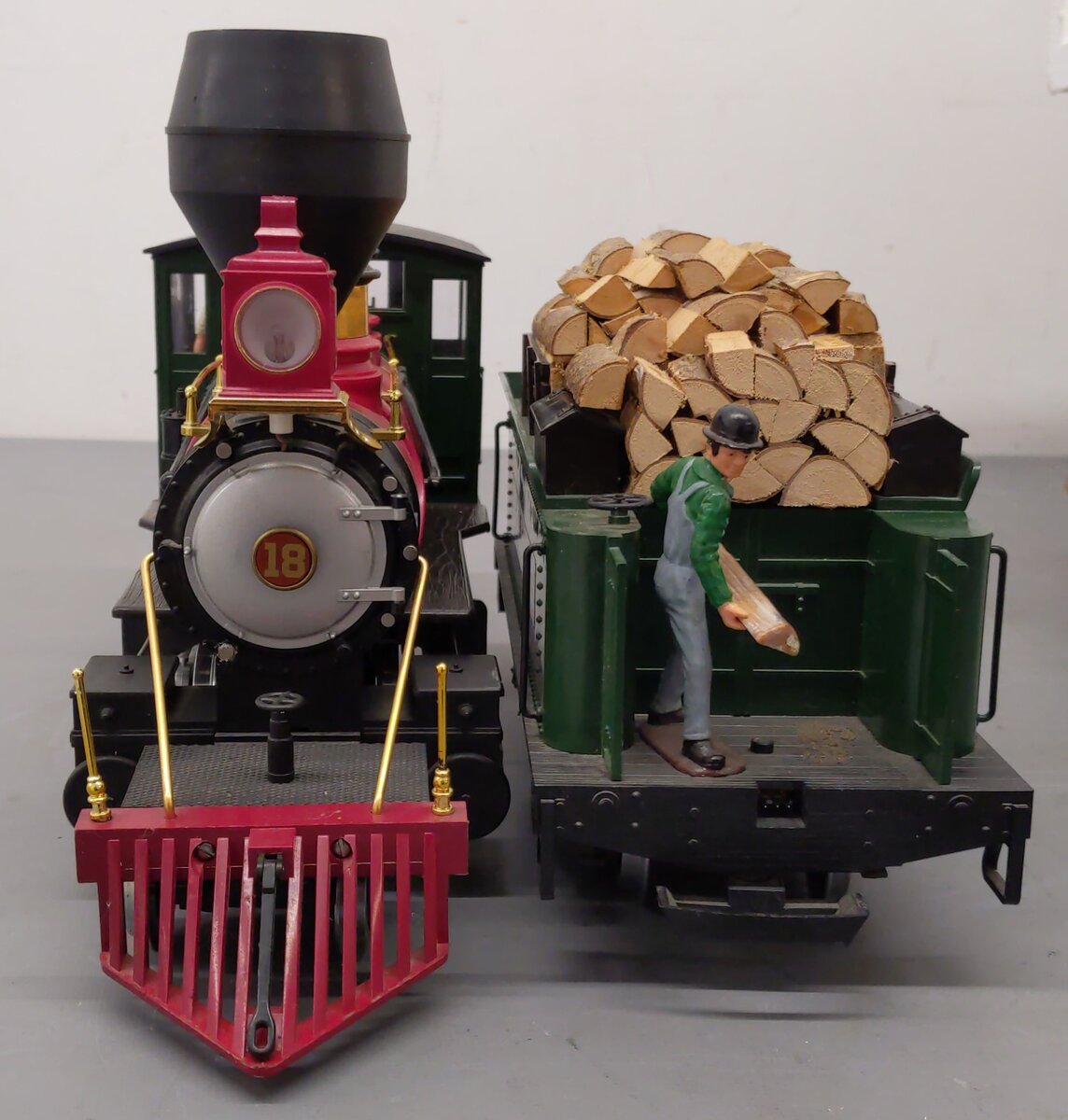 LGB 2018D G Scale D&RGW 2-6-0 Mogul Steam Loco & Tender #18 - Custom/Box