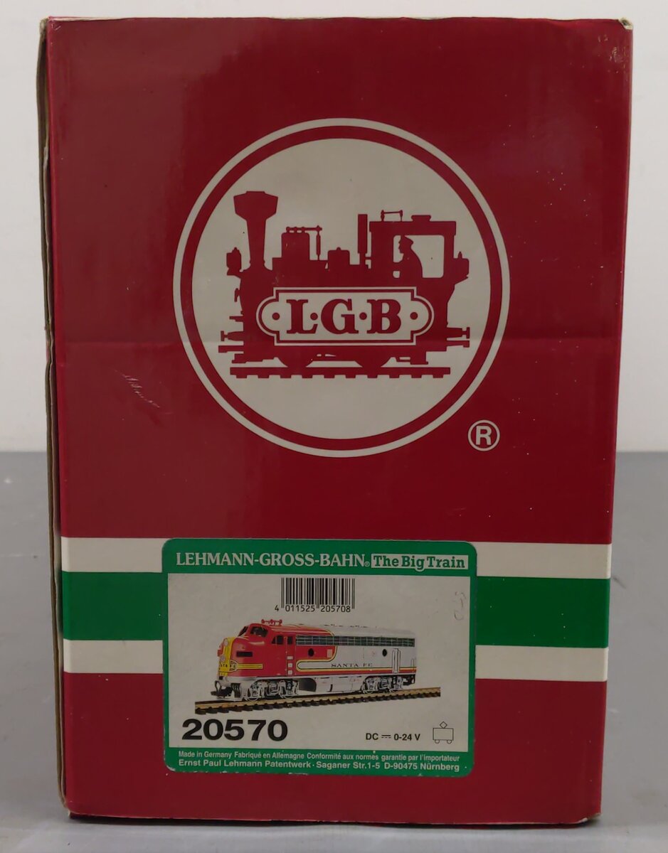 LGB 20570 G Scale Santa Fe EMD F7 Diesel Engine #331 with Knuckle Coupler VG/Box