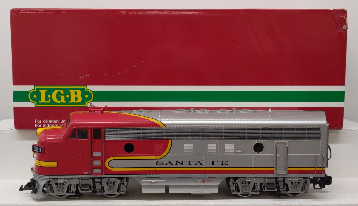 LGB 20570 G Scale Santa Fe EMD F7 Diesel Engine #331 with Knuckle Coupler VG/Box