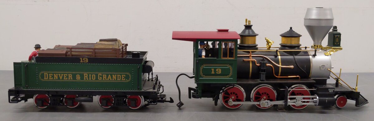 LGB 21181 G Denver and Rio Grande 2-6-0 Mogul Steam Locomotive & Tender #19 EX/Box