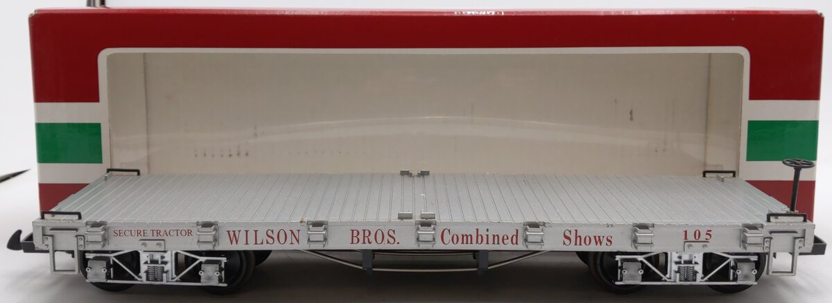 LGB 4360-DG Wilson Bros Circus Silver Flatcar #105 EX/Box