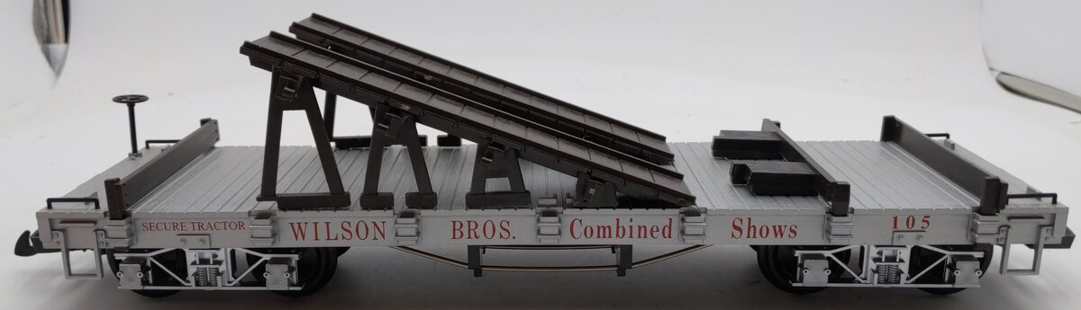 LGB 4360-DG Wilson Bros Circus Silver Flat w/ Ramp VG/Box