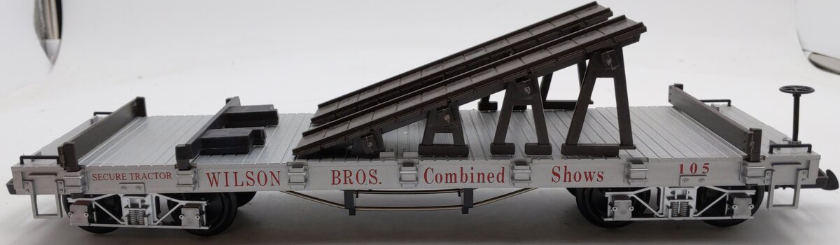 LGB 4360-DG Wilson Bros Circus Silver Flat w/ Ramp VG/Box