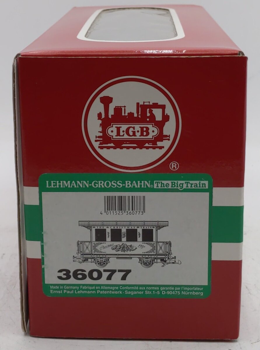 LGB 36077 G Scale Custom Christmas Passenger Car/Box