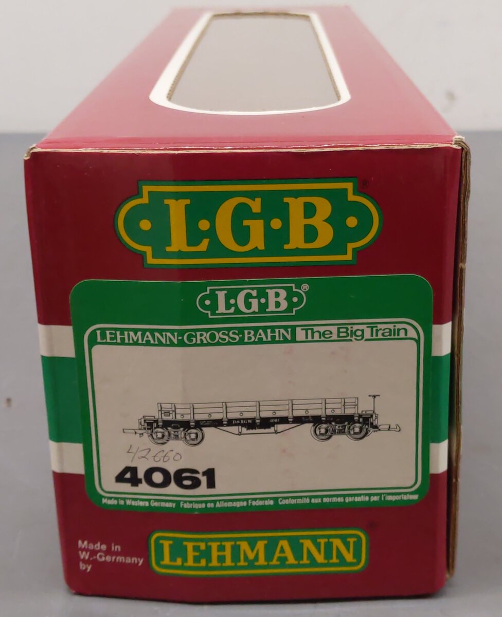 LGB 4061 Denver & Rio Grande Western Flatcar - Metal Wheels VG/Box