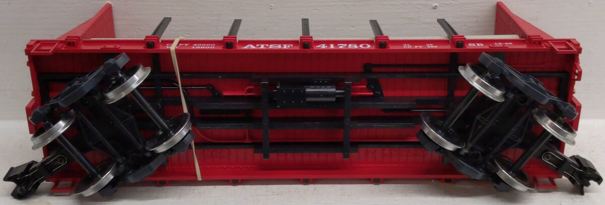 LGB 41780 ATSF Flat Car with Pipe Load (Metal Wheels)/Box