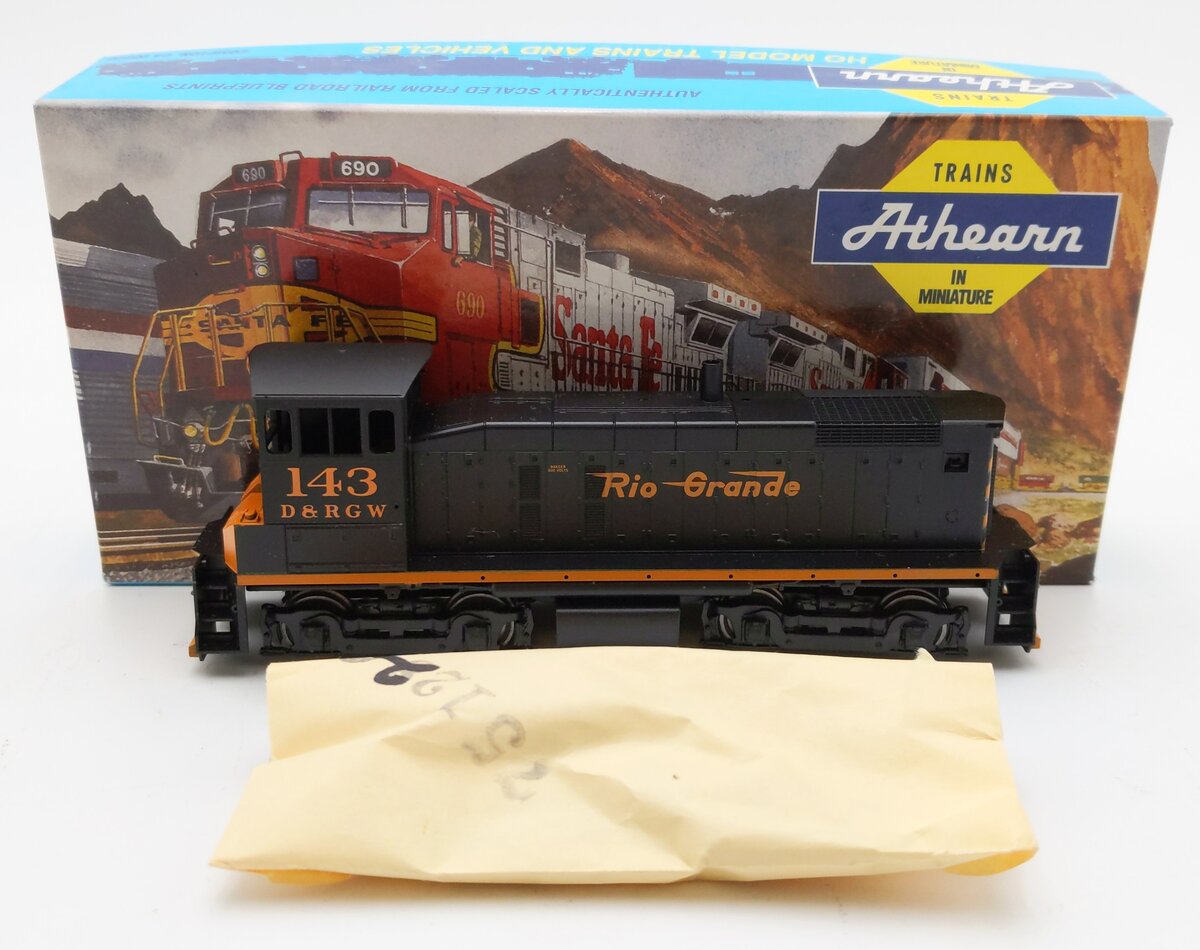 Athearn 3932 HO Scale Rio Grande SW 1000 Powered Diesel Locomotive #143 EX/Box