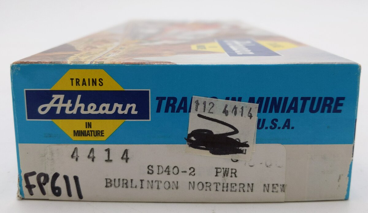 Athearn 4414 HO Scale Burlington Northern SD40-2 Powered Diesel Locomotive #6912 VG/Box
