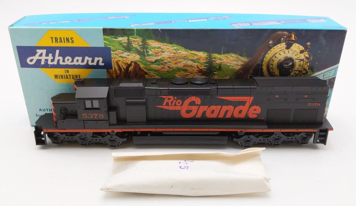 Athearn 4503 HO Scale Denver & Rio Grande SD40T-2 Diesel Locomotive #5378 EX/Box