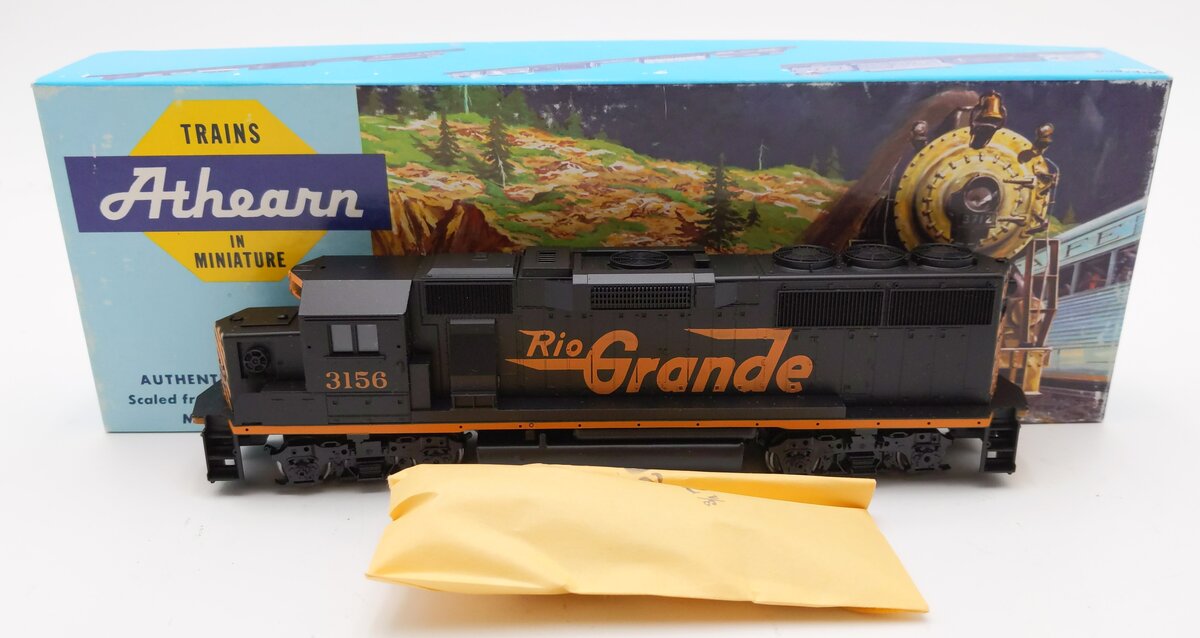 Athearn 4763 HO Denver & Rio Grande Western GP-60 Diesel Locomotive #3156 VG/Box