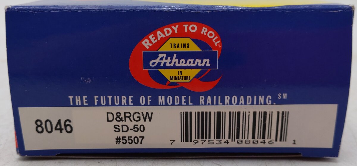Athearn 8046 HO Scale Denver & Rio Grande Western SD-60 Powered Diesel #5507 EX/Box