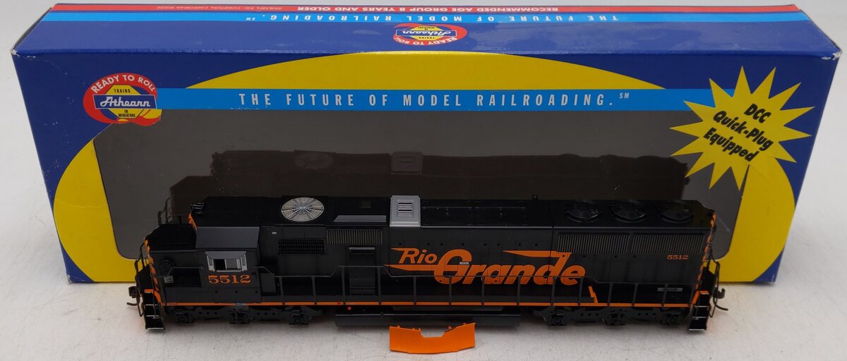 Athearn 8047 HO Scale D&RGW EMD SD50 Diesel Locomotive #5512 EX/Box