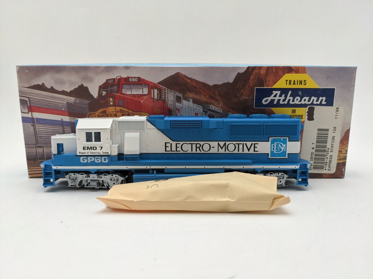 Athearn 4765 HO Scale EMD Demo GP60 Powered Diesel Locomotive #7 EX/Box