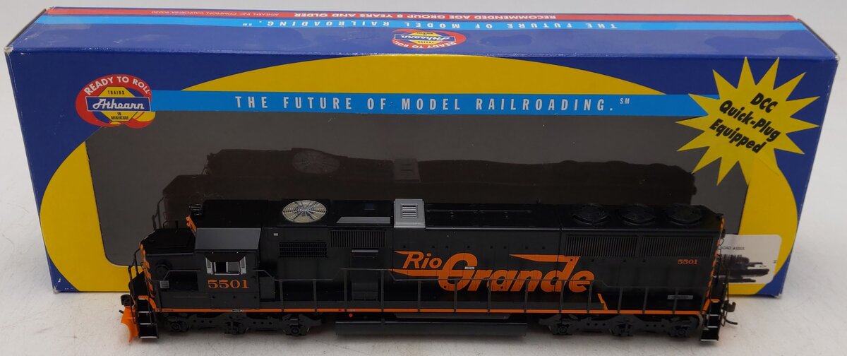 Athearn 8095 HO Denver & Rio Grande Western SD-50 Diesel Locomotive #5501 -DC EX/Box