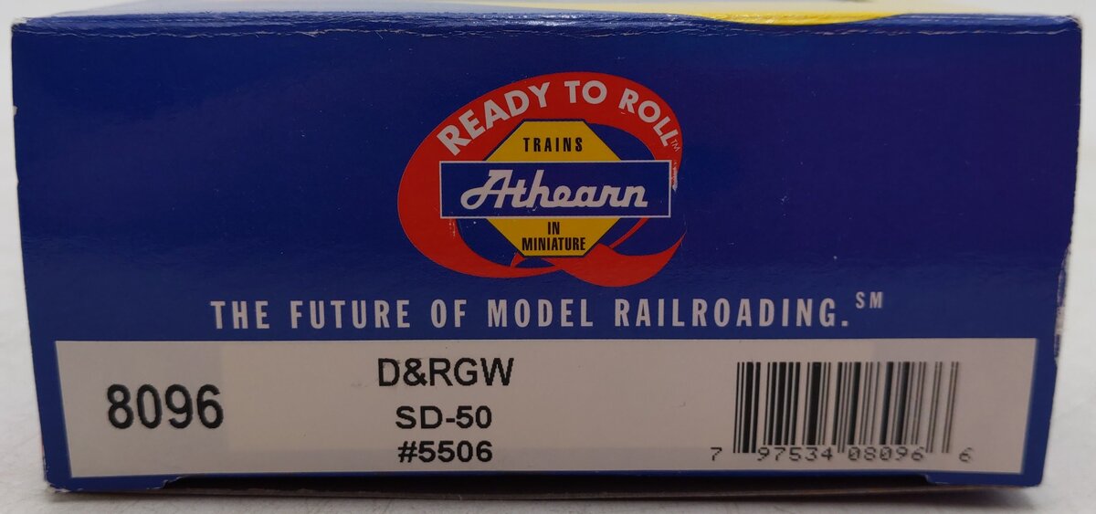 Athearn 8096 HO Denver & Rio Grande Western SD-50 Diesel Locomotive #5506 -DC EX/Box