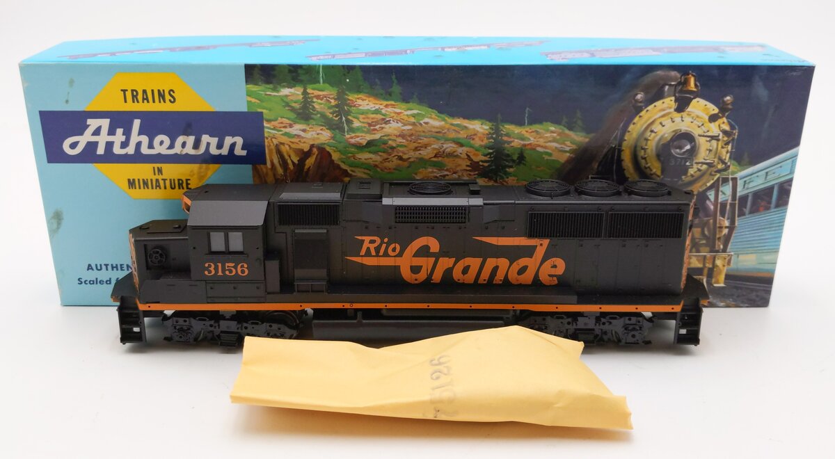Athearn 4783 HO Scale D&RGW GP60 Powered Diesel Locomotive #3156 EX