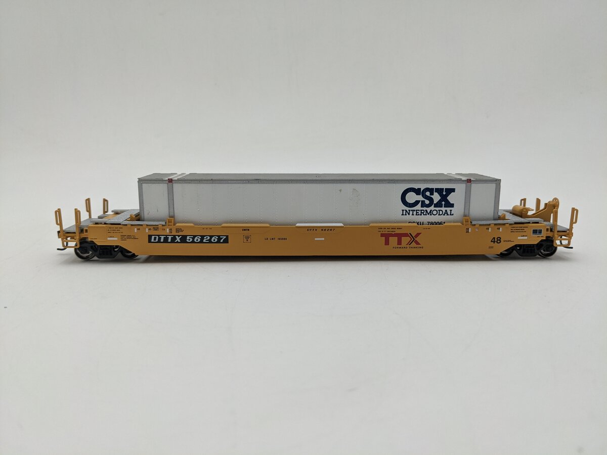 Athearn 72572 HO Scale TTX/Forward Husky Stack Well Car #56267 EX