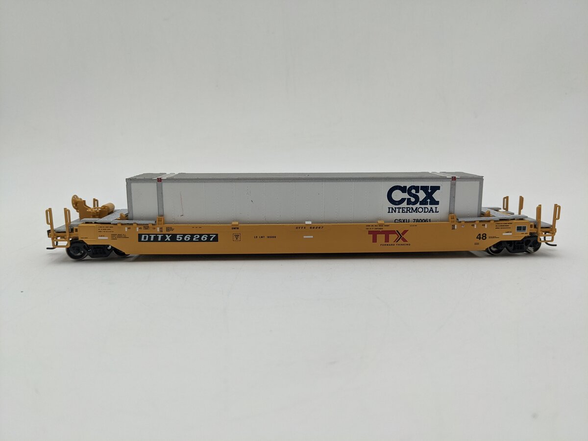 Athearn 72572 HO Scale TTX/Forward Husky Stack Well Car #56267 EX