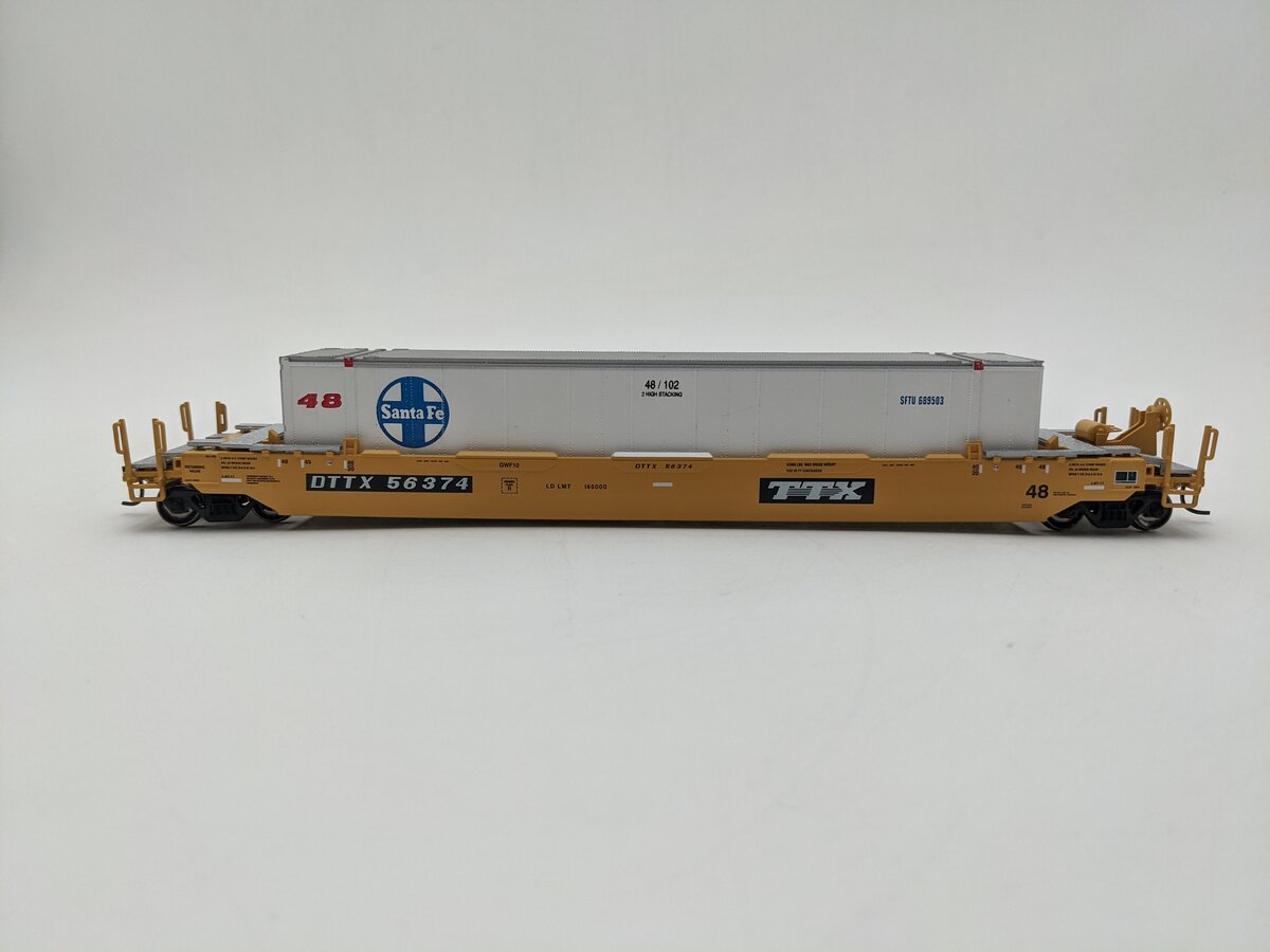 Athearn 72570 HO Scale TTX Husky Stack Well Car #56374 EX