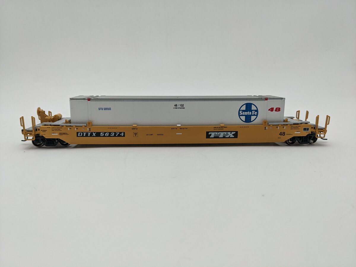 Athearn 72570 HO Scale TTX Husky Stack Well Car #56374 EX